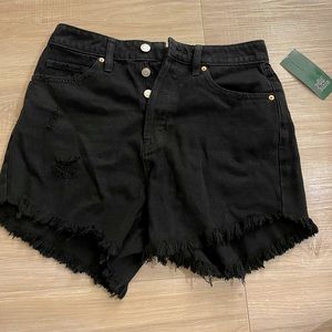 NWT Target High Waisted Black Jean Shorts
